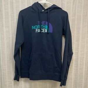 North Face navy blue hoodie size M
